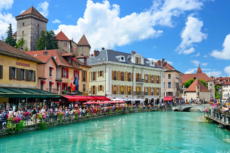This town in France is referred to as the "Venice of the Alps," and it is famous for its gastronomic establishments as well as its medieval chateau.