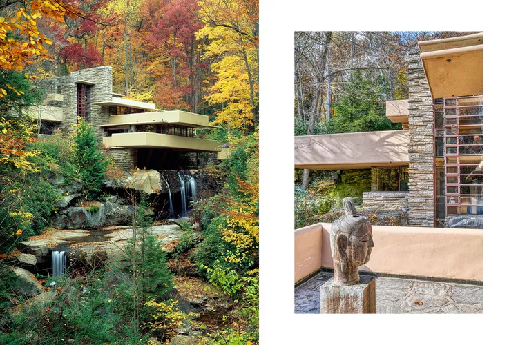 I visited Pennsylvania's iconic "Fallingwater" house designed by Frank Lloyd Wright, which is what it was like.